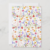 Little Wildflower on the Way Baby Shower Einladung (Rückseite)