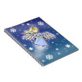 Little Winter Angel in Snow-Notebook Notizblock (Rechte Seite)