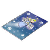 Little Winter Angel in Snow-Notebook Notizblock (Linke Seite)
