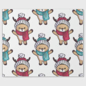 Little Winter Fawns Geschenkpapier (Flach)