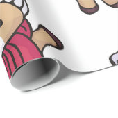 Little Winter Fawns Geschenkpapier (Rolleneckpunkt)