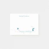 Little Winter Foxes Happy Holidays Personalisiert Post-it Klebezettel (Vorderseite)