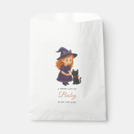 Little Witch & Cat | Halloween Girl Baby Shower Geschenktütchen