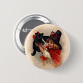 Little Witch Girl Button (Vorne & Hinten)