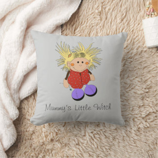 Little Witch Throw Pillow Kissen