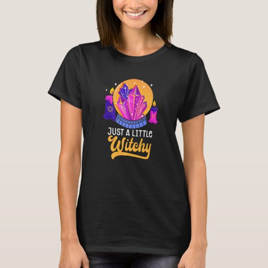 Little Witchy Crystal Divination Ball Tarot Cards T-Shirt (Vorderseite)