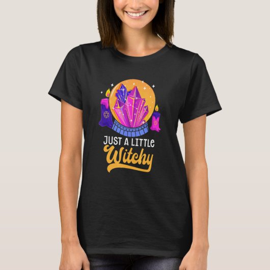 Little Witchy Crystal Divination Ball Tarot Cards T-Shirt (Vorderseite)