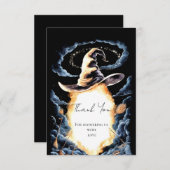 Little Wizard Hat Baby Dusche Dankeskarte (Vorne/Hinten)