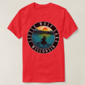 Little Wolf Lake Wisconsin Kayaking T-Shirt (Design vorne)