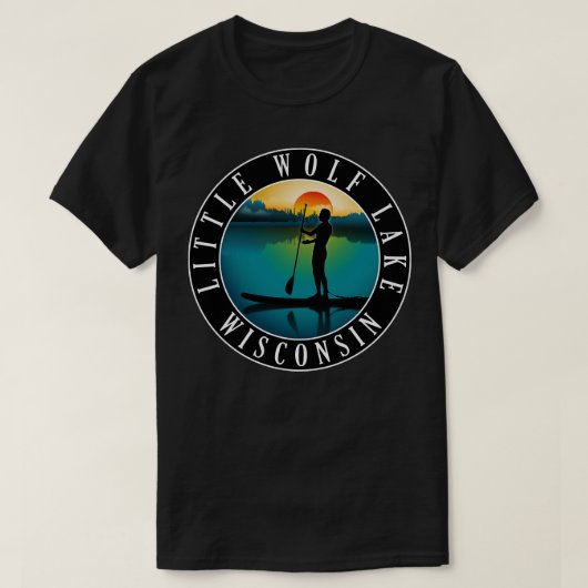 Little Wolf Lake Wisconsin Paddleboarding T-Shirt (Design vorne)