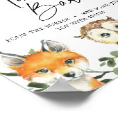 Little Woodland Baby Shower Mimosa Bar Sign Poster (Ecke)