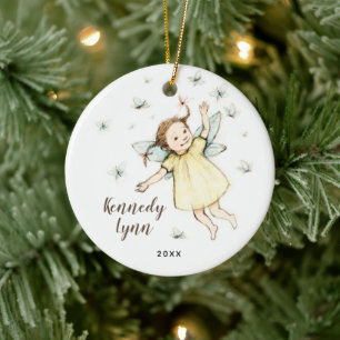 Little Woodland Fairy Personalized Girl's Name Keramik Ornament