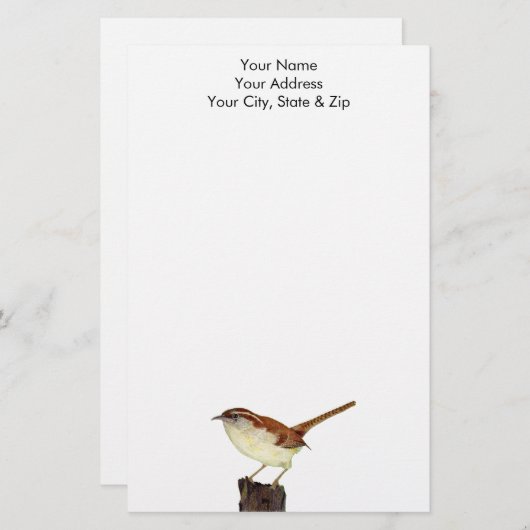 Little Wren Briefpapier (Vorne/Hinten)
