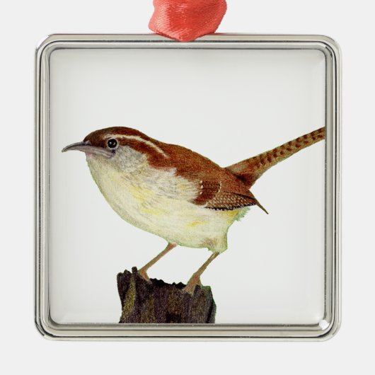 Little Wren Ornament Aus Metall (Vorne)