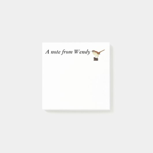 Little Wren Post-it Klebezettel (Vorderseite)