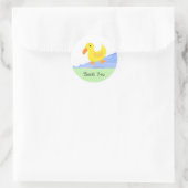 Little Yellow Duck Danke Runder Aufkleber (Tasche)
