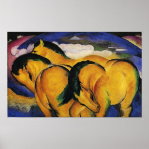 Little Yellow Horses 1912 von Franz Marc Poster