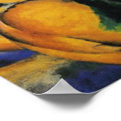 Little Yellow Horses 1912 von Franz Marc Poster (Ecke)