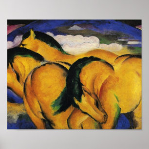 Little Yellow Horses 1912 von Franz Marc Poster
