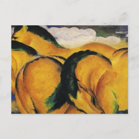 Little Yellow Horses 1912 von Franz Marc Postkarte (Vorderseite)