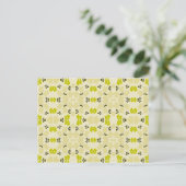Little Yellow Roses Postkarte (Stehend Vorderseite)