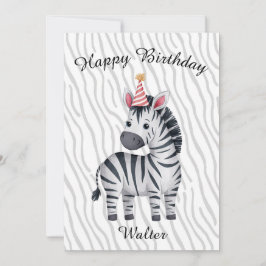 Little Zebra birthday card for child Karte