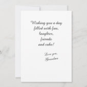 Little Zebra birthday card for child Karte (Rückseite)