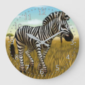 Little Zebra clock Große Wanduhr (Vorderseite)