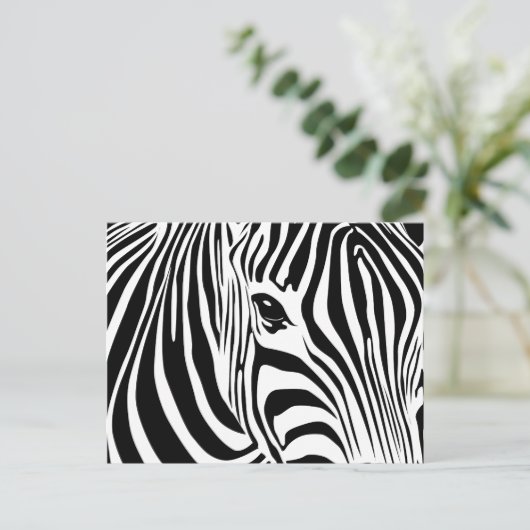 Little Zebra Postcard Postkarte (Stehend Vorderseite)
