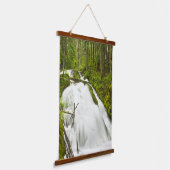 Little Zig Zag Falls | Hood National Forest Wandteppich Mit Holzrahmen (Gewinkelt)