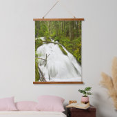 Little Zig Zag Falls | Hood National Forest Wandteppich Mit Holzrahmen (Schlafzimmer)