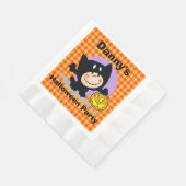 LittleBoyinKostüm w/Pumpkin OrangeGingham Napkins Serviette (Ecke)