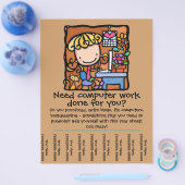 LittleGirlie-Computerteerblech Flyer (Einzeln)