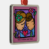 LittleGirlie erste Liebe-Gewohnheitsverzierung Silbernes Ornament (Rechts)