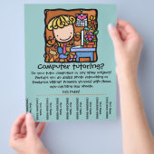 LittleGirlie ist ein Computertutor! Anpassen Flyer (Hand)