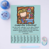 LittleGirlie ist ein Computertutor! Anpassen Flyer (Einzeln)