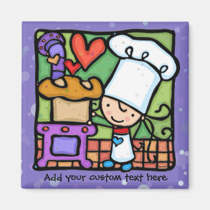LittleGirlie Lieben zum Backen von Brot PPL Magnet