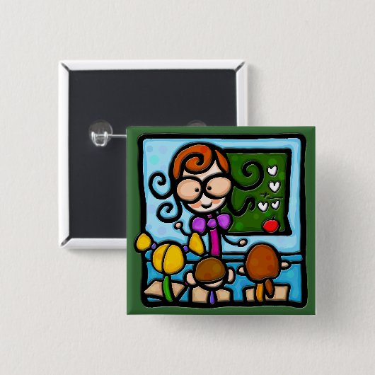 LittleGirlie spielt Lehrer! Button (Vorne & Hinten)