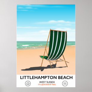 Littlehampton Beach East Sussex Reiseposter Poster