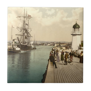 Littlehampton Pier und Hafen, England Fliese