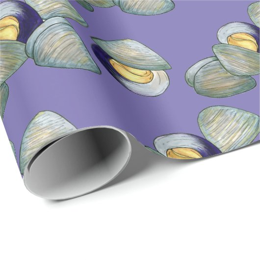 Littleneck Clams Seafood Clambake Clam Gravur Geschenkpapier (Rolleneckpunkt)