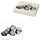Littleneck Clams Seafood Clambake Clam Gravur Gummistempel (Stempel)