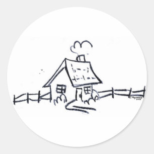 LittLeOuSe Runder Aufkleber