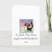 LittlePixyBoots - *Blacky* Kitty Cat Feiertagskarte (Rückseite)