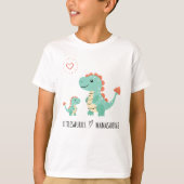Littlesaurus Lieben Mamasaurus Familie Matching T- T-Shirt (Vorderseite)