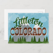 Littleton Colorado Snowy Mountains Postkarte (Vorne/Hinten)