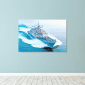 LITTORALE KAMPFSCHIFFE - LCS-13 24x36 Leinwanddruck (Insitu (Holzboden))