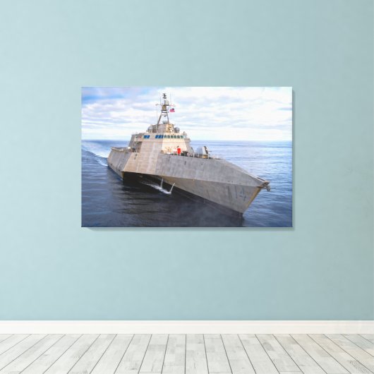 LITTORALE KAMPFSCHIFFE - LCS-14 24x36 Leinwanddruck (Insitu (Holzboden))