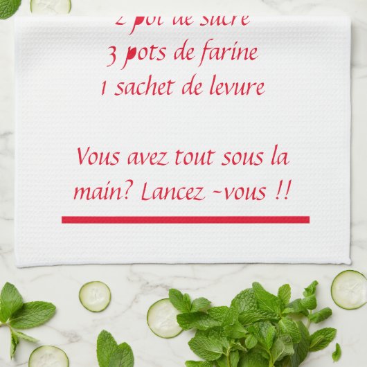 Litzen Rezept Geschirrtuch (Gefaltet)