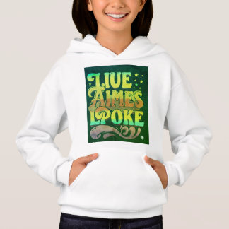 "LIUE AIMES LPOKE Slogan Girls' Pullover Hoodie"